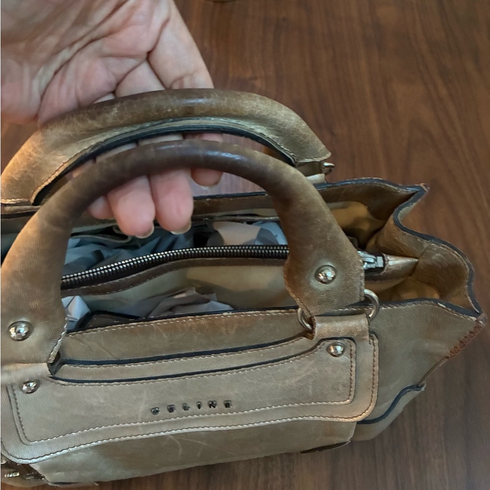 Celine Metallic Gold Leather Tote - Picture 13 of 15